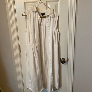 Who What Wear White Button Down Dress
